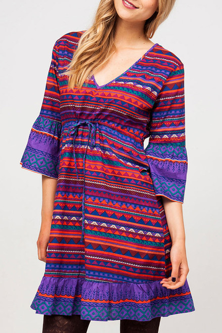 Tyra Cotton Aztec Dress | Firefly 