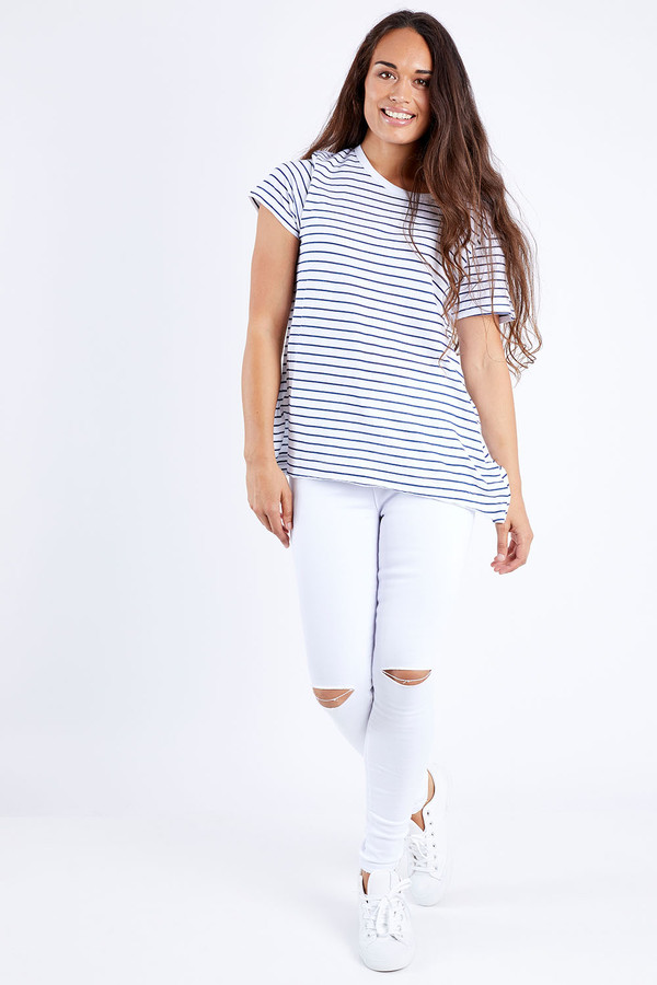 Lucy Ripped Knee High Rise Jean | Wakee 