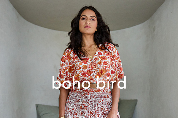 Preloved boho bird Morocco Dreaming Midi Dress birdsnest rehatched