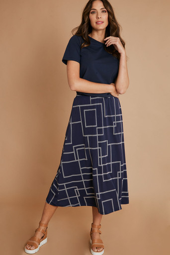 ATON wool plain jersey skirt | labiela.com