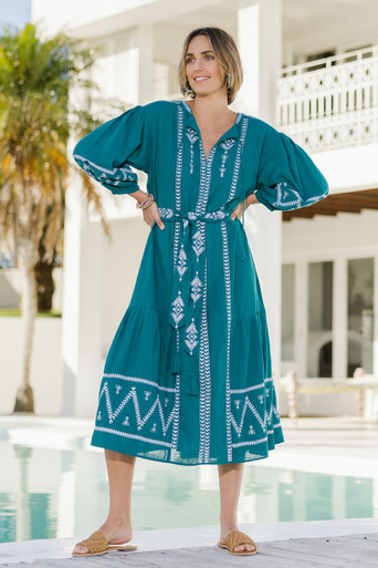 Spring Fling Embroidered Dress  BOHO 1572 Australia