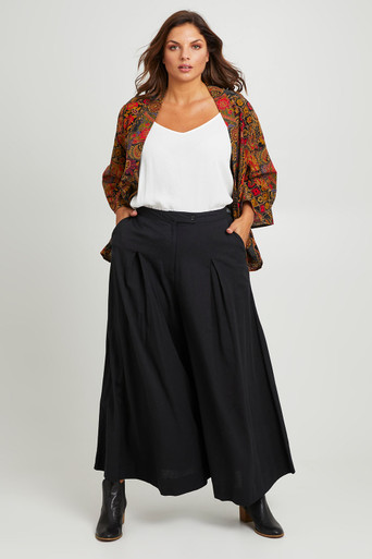 Cropped Wide Leg Pants - White - Hatley US