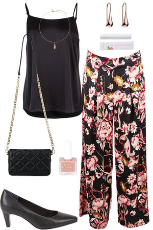 GARDEN BLACK FLORAL OUTERWEAR