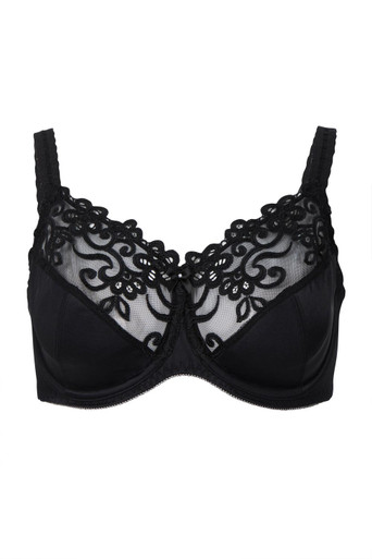 Fayreform Eloquence Underwire Bra, Black & Deep Lake, C-G - Bras