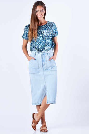 Easton Denim Midi Skirt | JAG | birdsnest Australia
