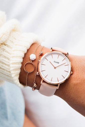 Boheme Rose Cl18014 New]CLUSE Kurus Watch LA BOHEME Leather