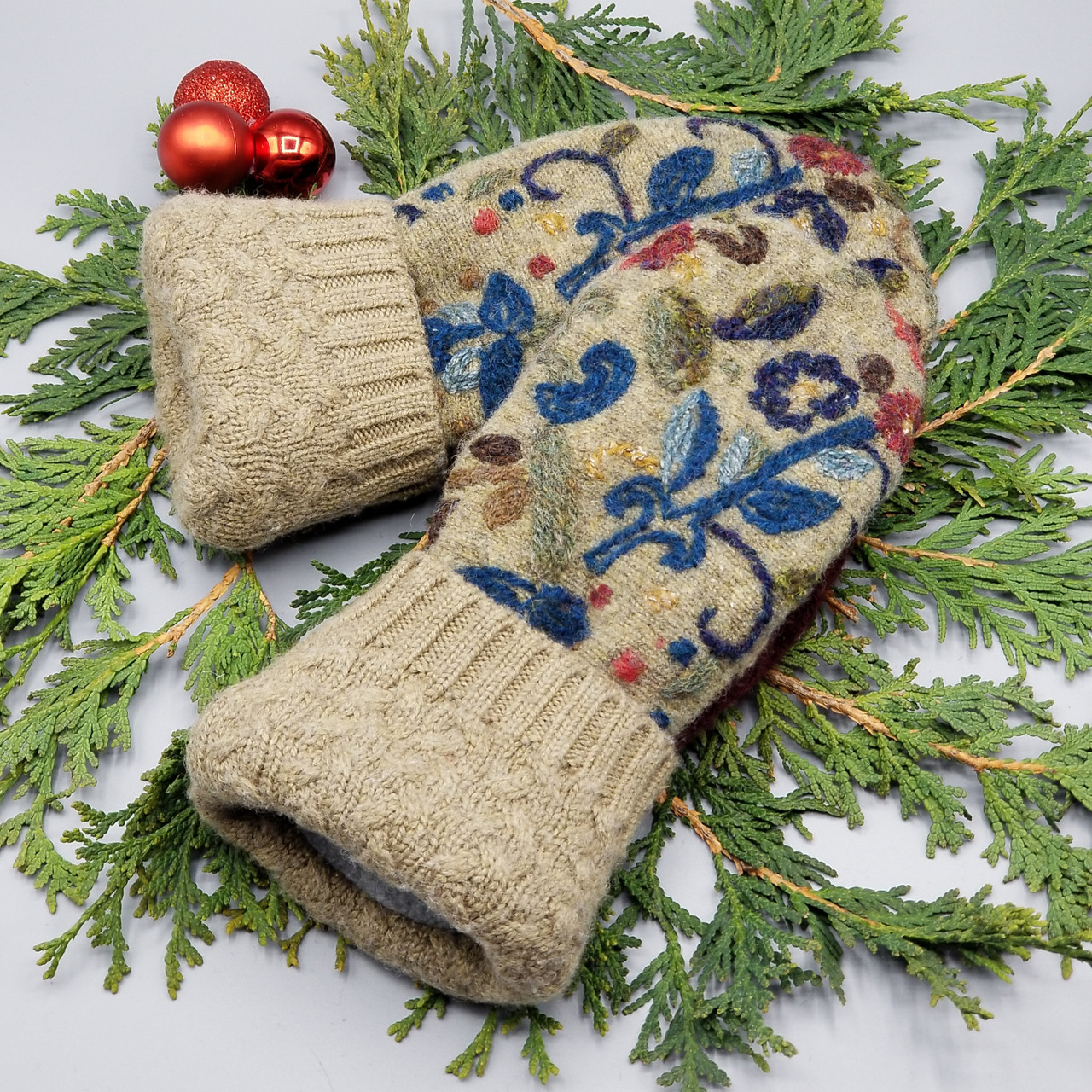 Recycled Wool Sweater Mittens - Adult Extra Small - Simple-Trends