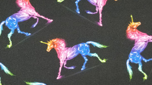 Rainbow Unicorn on Black - 442