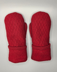 Wool Sweater Mittens - Medium - Red Wool Sweater Mittens - Medium - Red