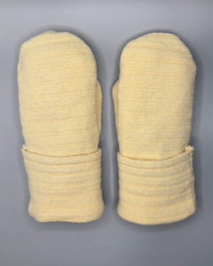 Wool Sweater Mittens - Medium - Creme Wool Sweater Mittens - Medium - Creme
