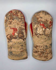 Wool Sweater Mittens - Medium - Horse Rider