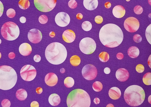 Dots of Many Colors on Purple