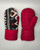 Wool Sweater Mittens - Medium - Black, Red, and White Wool Sweater Mittens - Medium - Black, Red, and White