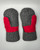 Wool Sweater Mittens - Medium - Black, Grey, and Red Wool Sweater Mittens - Medium - Black, Grey, and Red