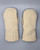 Wool Sweater Mittens - Medium - Creme and Brown Wool Sweater Mittens - Medium - Creme and Brown