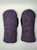 Wool Sweater Mittens - Medium - Plum
