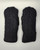 Wool Sweater Mittens - Medium - Black with Leather Palm Wool Sweater Mittens - Medium - Black with Leather Palm