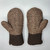 Wool Zipper Mittens - Medium - Browns