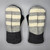 Wool Zipper Mittens - Medium - Gray and Tan Horizontals