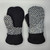 Wool Sweater Mittens - Large - Black and Gray