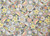 Yellow, Coral on Ligh Grey Floral with Birds