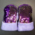 Child Xtra Small Sequin Bling Light Purple to Dark Purple - Purple Fleece