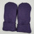 Recycled Wool Sweater Mittens, Felted & Fleece Lined, Blueish Purple Basket Weave with Coordinating Cuff, Extra Large Size