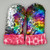 Child Medium Sequin Bling iridescent Rainbow to Iridescent Silver with Pink and White Tie Dye Fleece, 1210