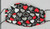 Red and White Hearts on Black - 125