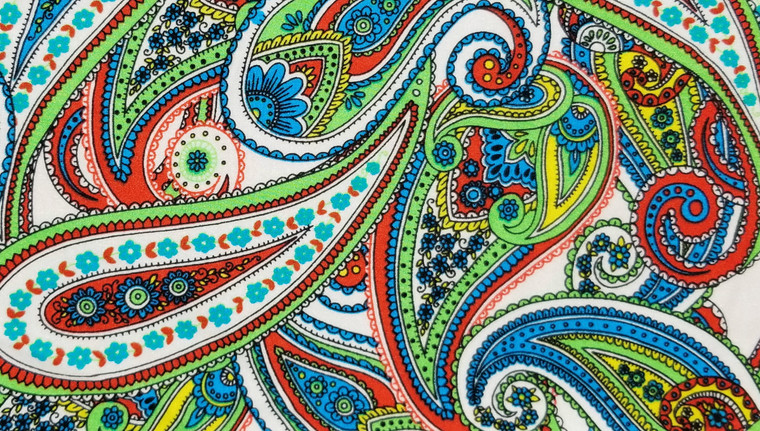 Paisley - Green / Burnt Red - 44