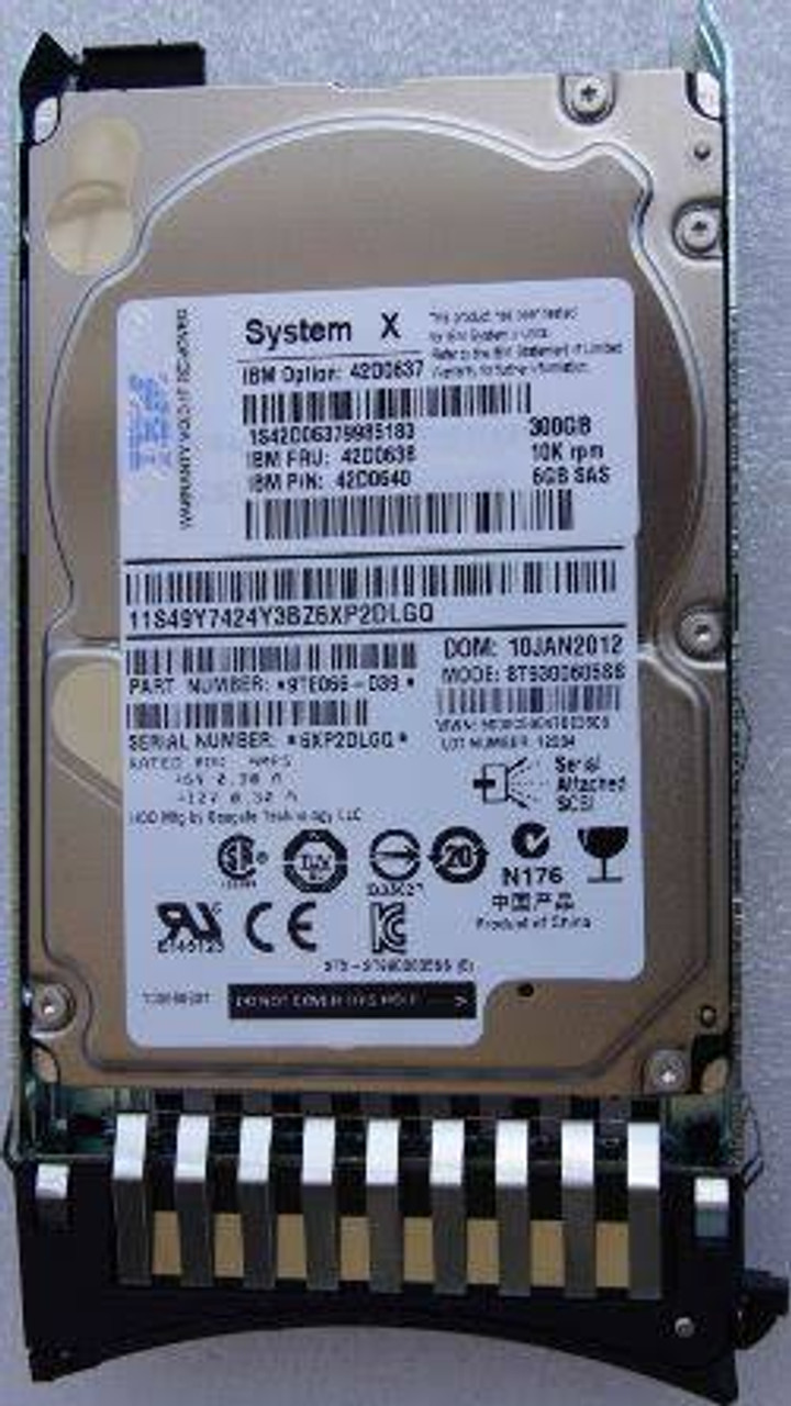 IBM 300-GB 15K 6G 2.5 SAS G3HS HDD (00AJ081)