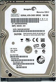 Seagate 160-GB 7.2K 2.5 3G SATA HDD (ST9160411AS)