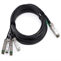 DELL K9HPR 1 METER QSFP PLUS TO 4 X 10GBE SFP PLUS BREAKOUT CABLE.