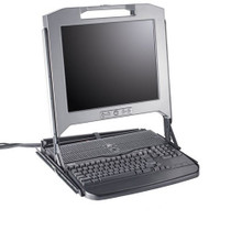 DELL C4P5V 17 RACKMOUNT LCD PANEL WITH KEYBOARD.