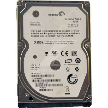 Seagate 80-GB 7.2K 2.5 3G SATA HDD (ST980411ASG)