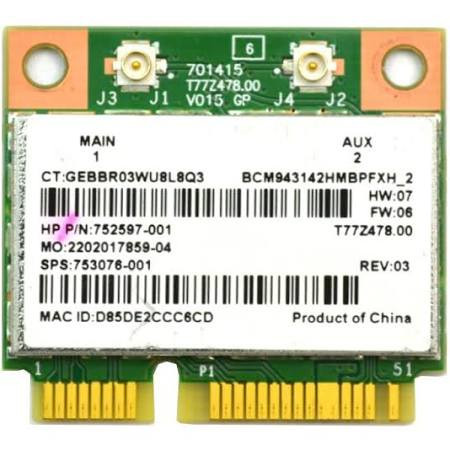 WLAN0802.11BGEN+BT40 .1x1 HMC B-Harrier (752597-001)