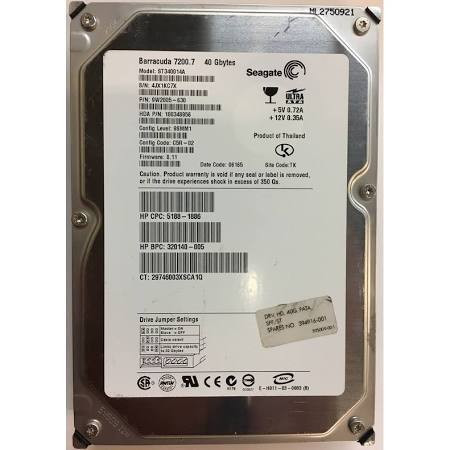 HP  WORKSTATION 40GB UATA/100 IDE HARD DRIVE (9W2005-630)