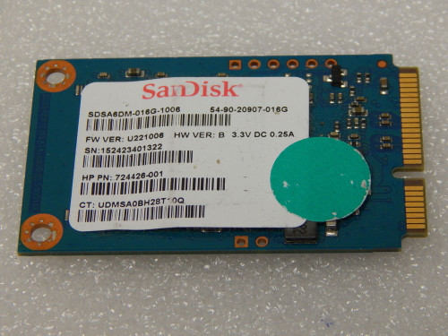 HP SSD 16GB mSATA (724426-001)