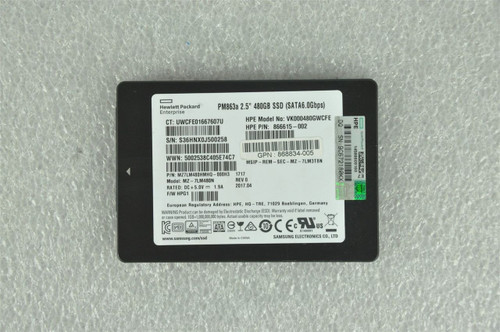 871291-B21 HPE 480GB 6G SFF SSD SATA HARD DRIVE (871291-B21)