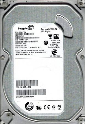 BARRACUDA 320GB 7.2K 6G NCQ LFF SATA HARD DRIVE (9SL14C-023) BARRACUDA 320GB 7.2K 6G NCQ LFF SATA HARD DRIVE (9SL14C-023)