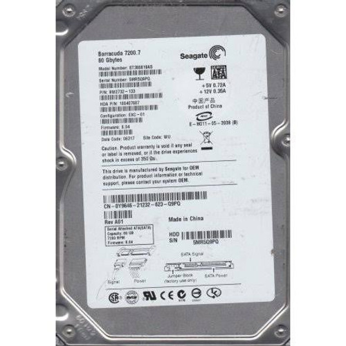 Seagate 80GB, 7200 RPM, SATA HDD (9W2732-133)