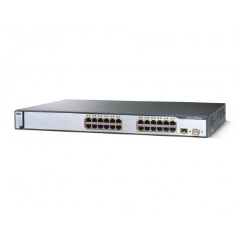 Cisco Catalyst 3750-24TS-E with 24 Ethernet 10/100 ports and two SFP uplinks (WS-C3750-24TS-E)