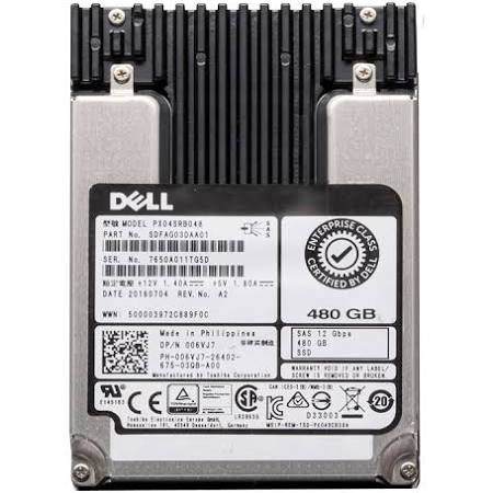 DELL 06VJ7 480GB READ INTENSIVE MLC SAS 12GBPS 512N 2.5INCH HOT-SWAP SOLID STATE DRIVE FOR POWEREDGE SERVER. (06VJ7)