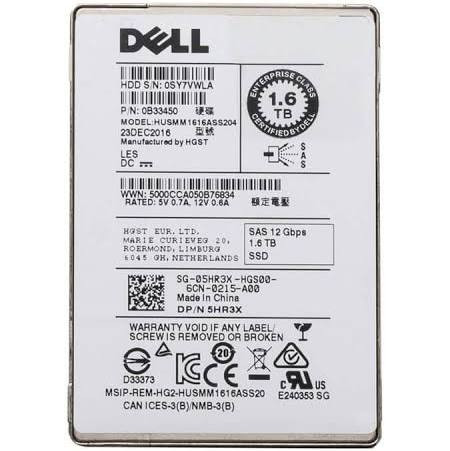 Dell 1.6TB 2.5" MLC SAS MU 12Gbs SSD (5HR3X)
