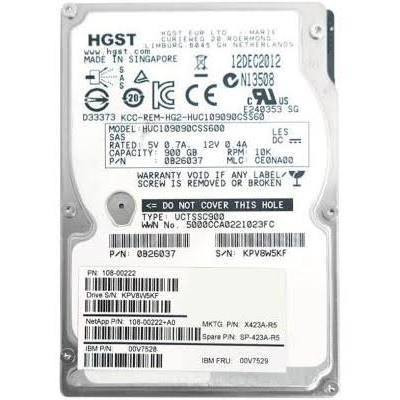 IBM NETAPP 900GB 10K 6GBPS SAS 2.5" HARD DRIVE (00V7529) - RECERTIFIED