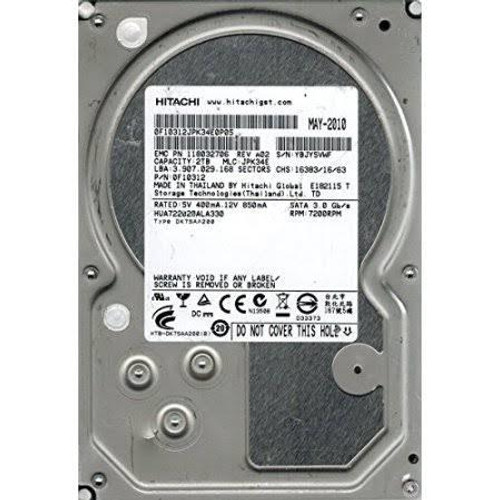 HITACHI Ultrastar 3.5" 2TB 7200RPM SATA MLC: JPK25C (DELL TRAY) (0F11141) - RECERTIFIED HITACHI Ultrastar 3.5" 2TB 7200RPM SATA MLC: JPK25C (DELL TRAY) (0F11141) - RECERTIFIED