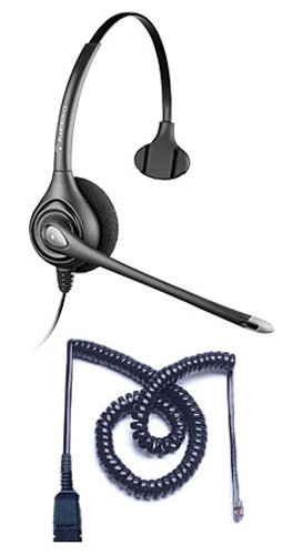 Plantronics HW251N Headset Package for Polycom SoundPoint IP and VVX Phones