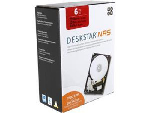 HGST Deskstar NAS - hard drive - 6 TB - SATA 6Gb/s (0S04007) - RECERTIFIED