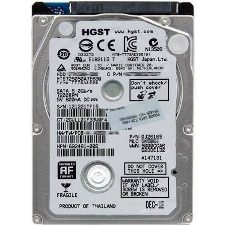 HP 500GB 7.2K 2.5 SATA-6G ENT HARD DR (692481-002) - RECERTIFIED
