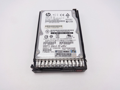 HP 900GB SAS hard drive - 10,000 RPM, 6Gb/sec transfer rate, 2.5 (719426-001) - RECERTIFIED